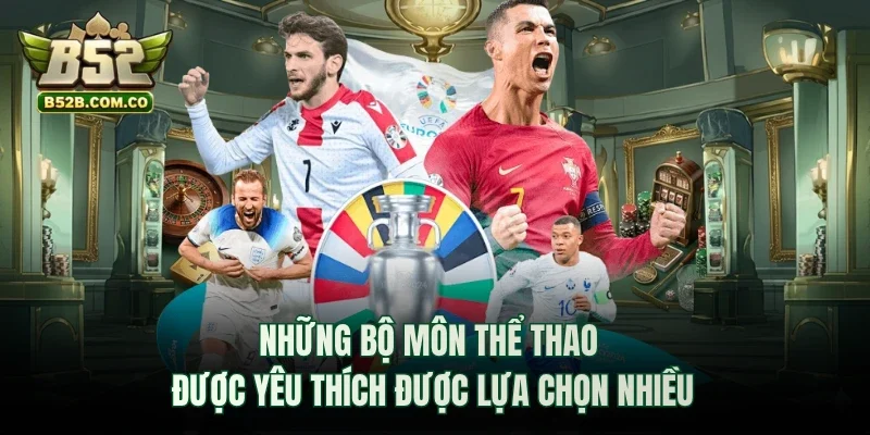 Những bộ môn thể thao được yêu thích được lựa chọn nhiều