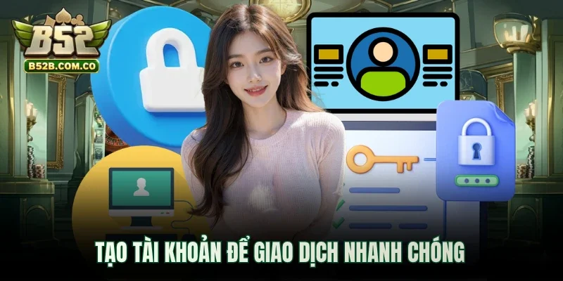 Tạo tài khoản để giao dịch nhanh chóng
